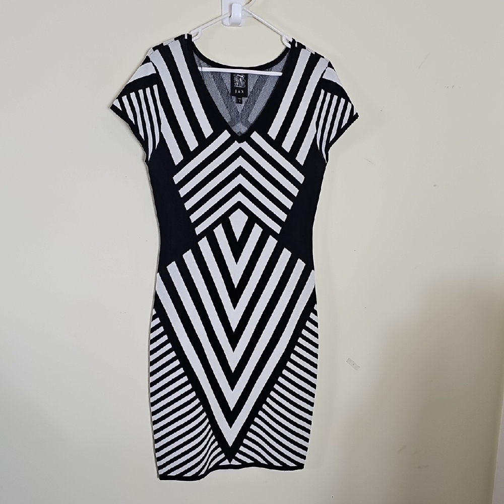 Jax Black and White Striped Mini Dress